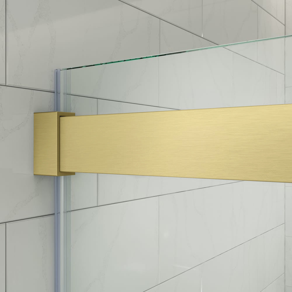 Crown Frameless Double Bypass Sliding System – Glaze Hardware