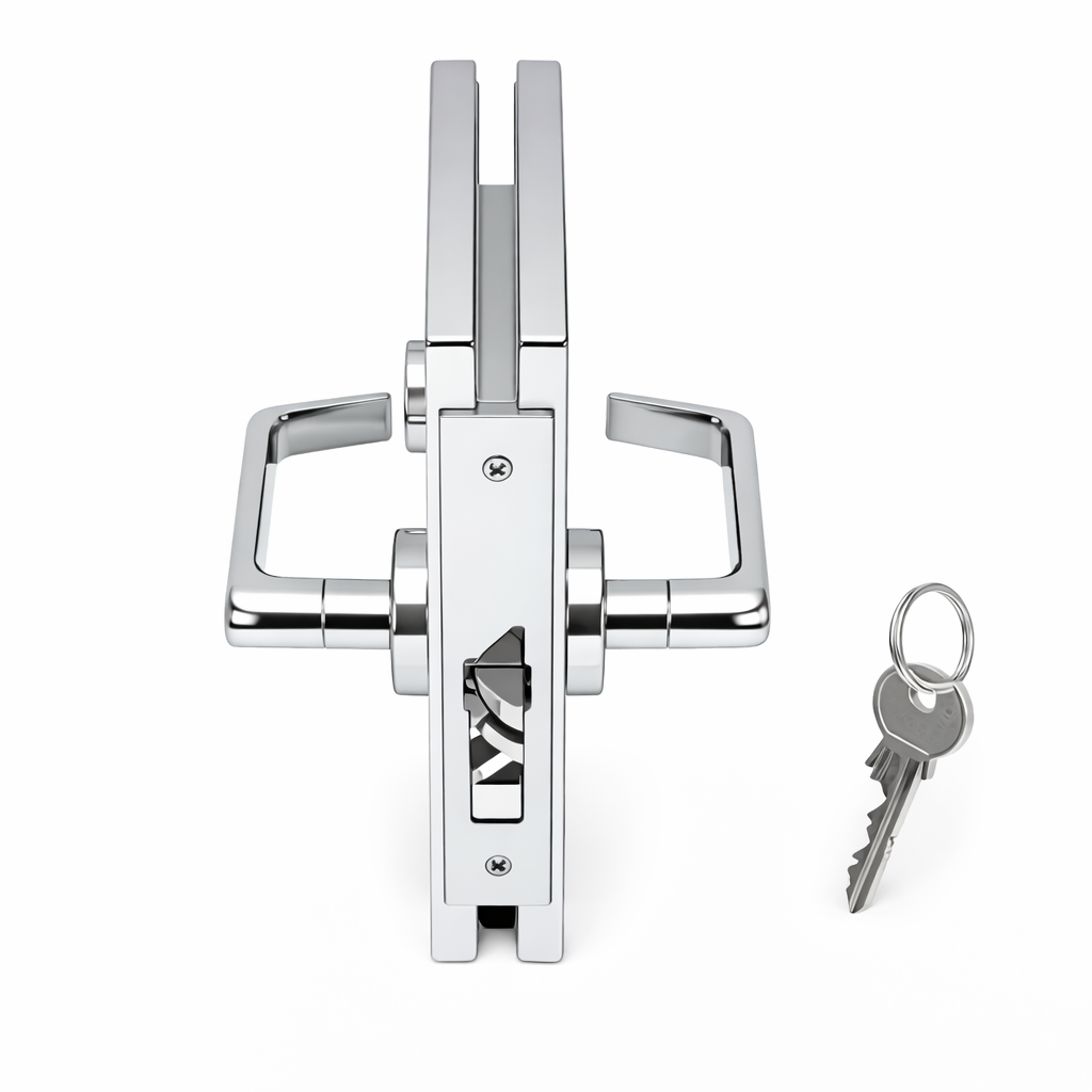 Off Center Lock Office 6″ x 10″ Left Hand Center Lock with Deadlatch – Glaze Hardware