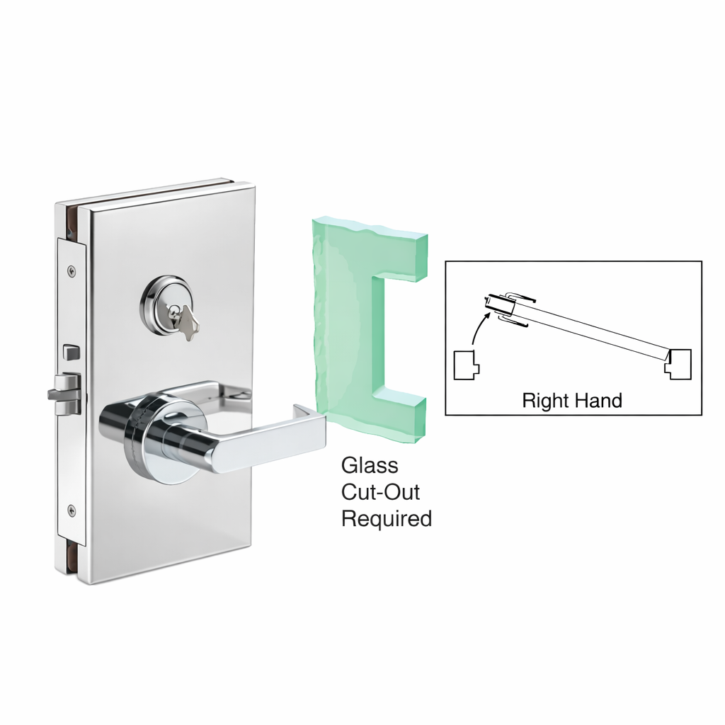 Storeroom 6″ x 10″ Right Hand Center Lock with Deadlatch – Glaze Hardware