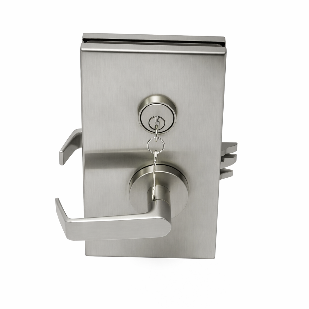 Off Center Lock Storeroom 6″ x 10″ Left Hand Center Lock with Deadlatch – Glaze Hardware